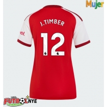 Camiseta Arsenal Jurrien Timber #12 Primera Equipación para mujer 2026-27 manga corta